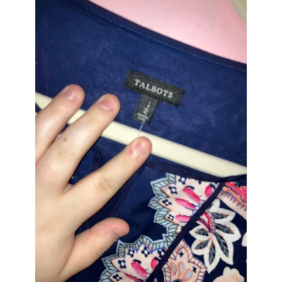 Talbots boho paisely dress midi length size 2 - Picture 3 of 5